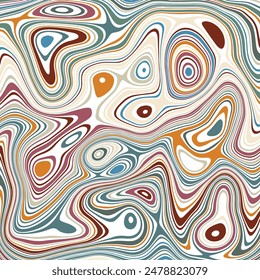 ABSTRACT ILLUSTRATION MARBLED TEXTURE LIQUIFY PSYCHEDELIC PASTEL SOFT COLORFUL DESIGN. OPTICAL ILLUSION BACKGROUND VECTOR DESIGN