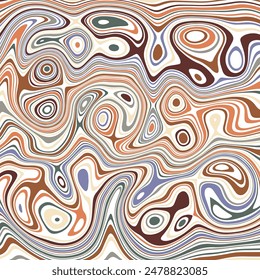 ABSTRACT ILLUSTRATION MARBLED TEXTURE LIQUIFY PSYCHEDELIC PASTEL SOFT COLORFUL DESIGN. OPTICAL ILLUSION BACKGROUND VECTOR DESIGN