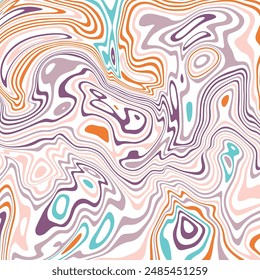 ABSTRACT ILLUSTRATION MARBLED TEXTURE LIQUIFY PSYCHEDELIC PASTEL SOFT COLORFUL DESIGN. OPTICAL ILLUSION BACKGROUND VECTOR DESIGN