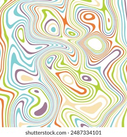 ILUSTRACIÓN Abstractas TEXTURA DE MÁRMOL LICUAR PSICODÉLICO PASTEL SUAVE DISEÑO COLORIDO. DISEÑO DE VECTOR DE FONDO DE ILUSIÓN ÓPTICA