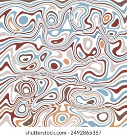 ABSTRACT ILLUSTRATION MARBLED TEXTURE LIQUIFY PSYCHEDELIC PASTEL SOFT COLORFUL DESIGN. OPTICAL ILLUSION BACKGROUND VECTOR DESIGN