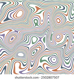ABSTRACT ILLUSTRATION MARBLED TEXTURE LIQUIFY PSYCHEDELIC PASTEL SOFT COLORFUL DESIGN. OPTICAL ILLUSION BACKGROUND VECTOR DESIGN