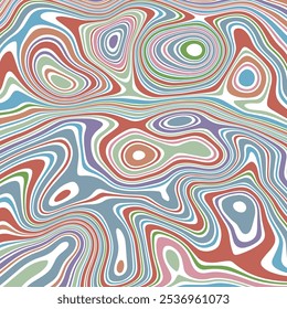 ABSTRACT ILLUSTRATION MARBLED TEXTURE LIQUIFY PSYCHEDELIC PASTEL SOFT COLORFUL DESIGN. OPTICAL ILLUSION BACKGROUND VECTOR DESIGN