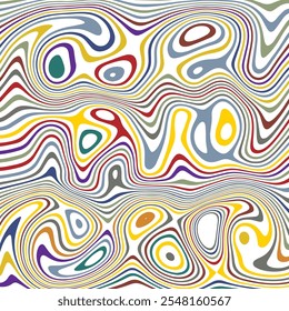 ABSTRACT ILLUSTRATION MARBLED TEXTURE LIQUIFY PSYCHEDELIC PASTEL SOFT COLORFUL DESIGN. OPTICAL ILLUSION BACKGROUND VECTOR DESIGN