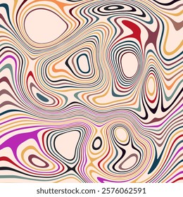 ABSTRACT ILLUSTRATION MARBLED TEXTURE LIQUIFY PSYCHEDELIC PASTEL SOFT COLORFUL DESIGN. OPTICAL ILLUSION BACKGROUND VECTOR DESIGN