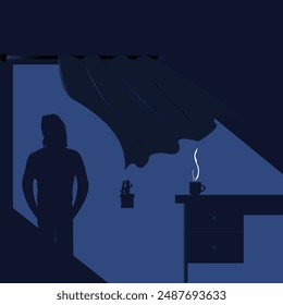 Abstractas Ilustración hombres con café