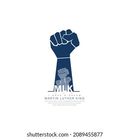 abstract illustration of Mlk day.vector