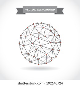 Abstract illustration of a molecular sphere