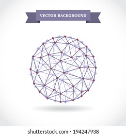 Abstract illustration of a molecular sphere