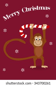 Abstract illustration with monkey
