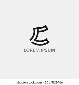 ABSTRACT ILLUSTRATION  MONOGRAM C LOGO ICON DESIGN VECTOR WITH FLAT COLOR