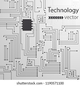 Abstract illustration of the motherboard with header