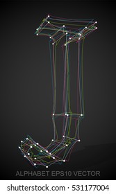 Abstract illustration of a Multicolor sketched J with Transparent Shadow. Hand drawn 3D J for your design. EPS 10 vector illustration.