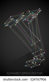 Abstract illustration of a Multicolor sketched Y with Reflection. Hand drawn 3D Y for your design. EPS 10 vector illustration.