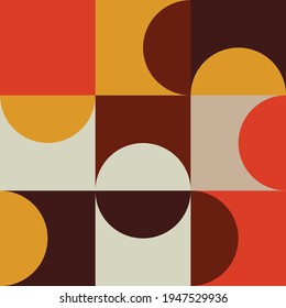 Abstract illustration of multicolor square and circular shapes background. background with abstract texture and abstract shapes concept