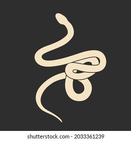 abstract illustration of mystical night. image of a snake, hands, phases of the moon and sun. sacred graphics geometry. mystical energy