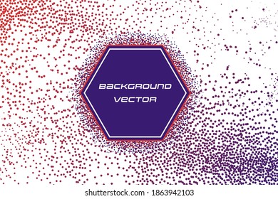 Abstract illustration of noise, dots, chaotic. Space for text. Vector illustration.