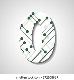 abstract  illustration, number collection - 0