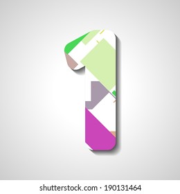 abstract  illustration, number collection - 1