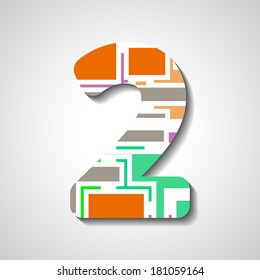 abstract  illustration, number collection - 2