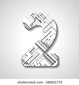 abstract  illustration, number collection - 2