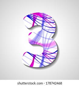 abstract  illustration, number collection - 3
