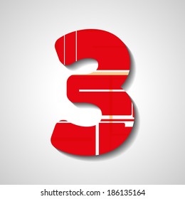 abstract  illustration, number collection - 3