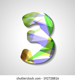abstract  illustration, number collection - 3