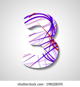 abstract  illustration, number collection - 3