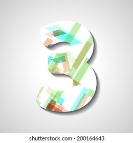 abstract  illustration, number collection - 3