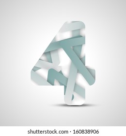 abstract  illustration, number collection - 4
