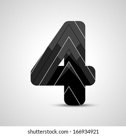 abstract  illustration, number collection - 4