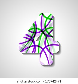 abstract  illustration, number collection - 4