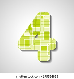 abstract  illustration, number collection - 4