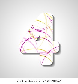 abstract  illustration, number collection - 4