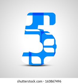 abstract  illustration, number collection - 5