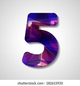 abstract  illustration, number collection - 5