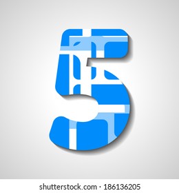 abstract  illustration, number collection - 5