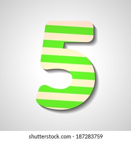 abstract  illustration, number collection - 5