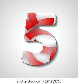 abstract  illustration, number collection - 5