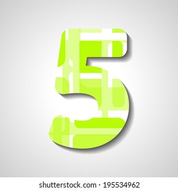 abstract  illustration, number collection - 5