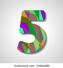 abstract  illustration, number collection - 5