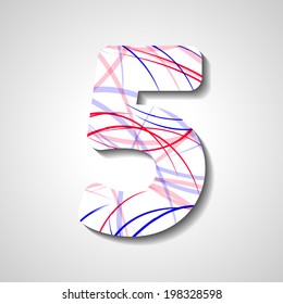 abstract  illustration, number collection - 5