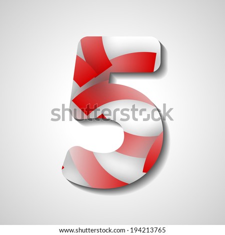 abstract  illustration, number collection - 5