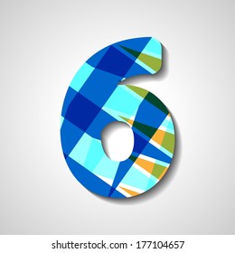 abstract  illustration, number collection - 6