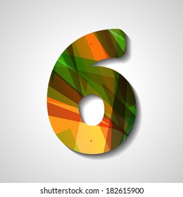abstract  illustration, number collection - 6