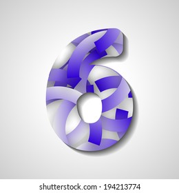 abstract  illustration, number collection - 6