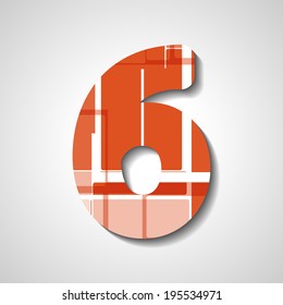 abstract  illustration, number collection - 6