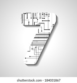 abstract  illustration, number collection - 7