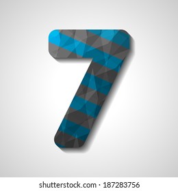 abstract  illustration, number collection - 7